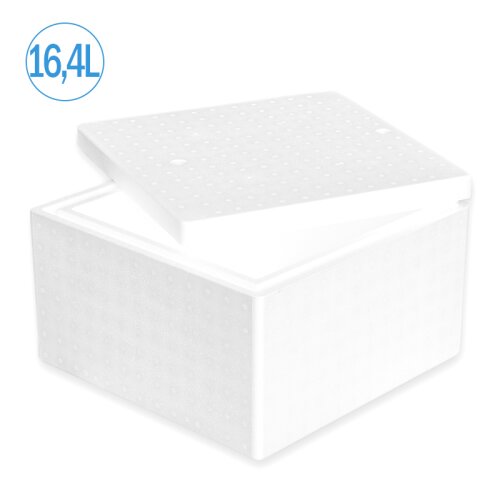 Thermobox Transportbox 16,5 L grau Isolierbox Kühlbox Warmhaltebox  Styroporbox